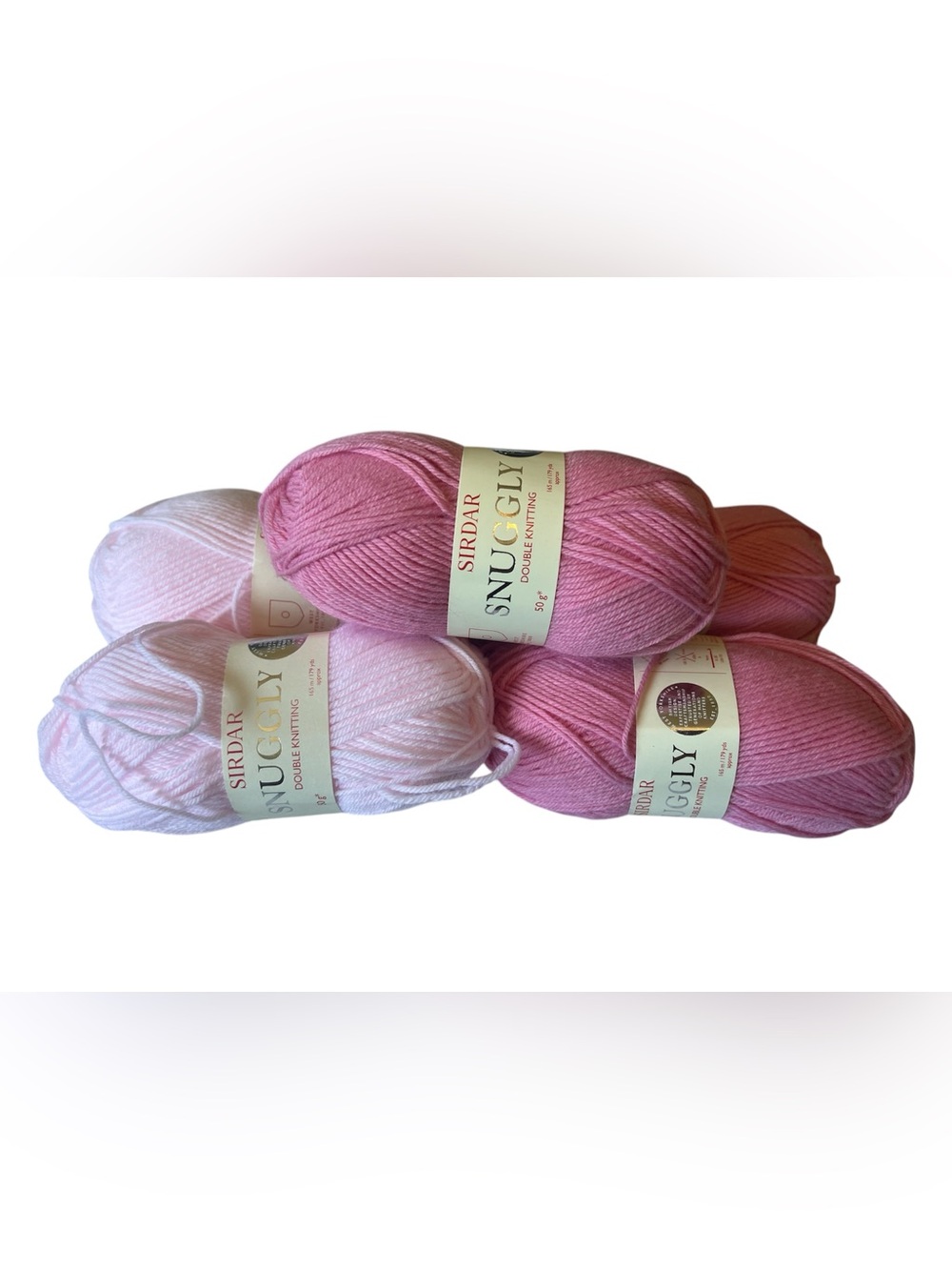 SIRDAR Snuggly Pink yarn lot of 5 250g
